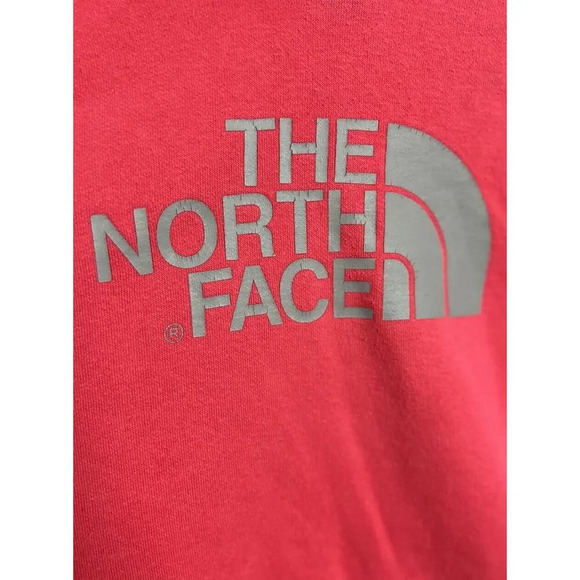 The North Face Hoodie Pullover Pink Refer To Measurements Gray Logo Women’s - Picture 4 of 7